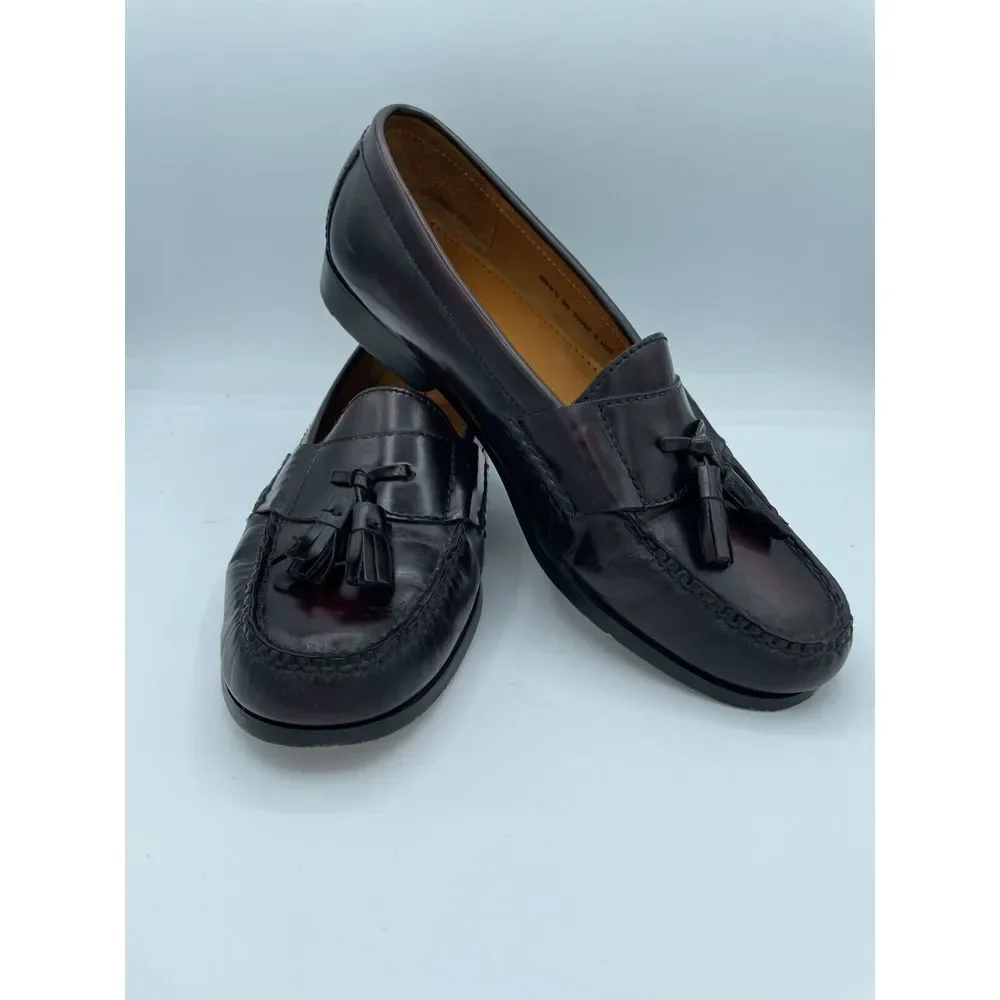 Cole Haan Men's Loafer Size 9 D Kiltie Tassel SlipOn Dress‎ Shoe Cordovan